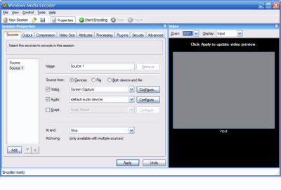 Windows Media Encoder