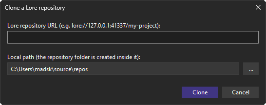 Clone a Lore repository